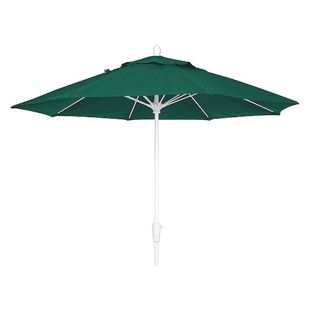 Fiberbuilt Oct Market Umbrella 8Rib CrankW/Green, 9 ft. 9MCRW-4637