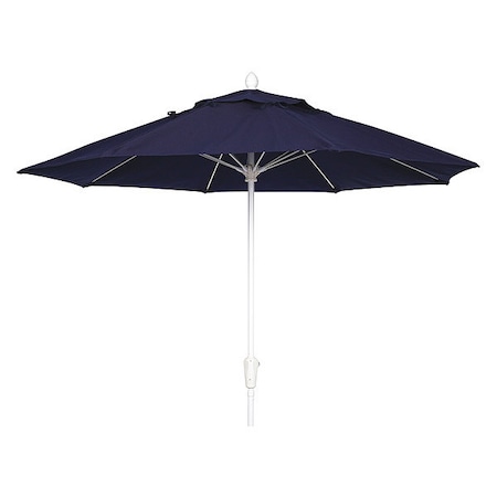 Fiberbuilt Market Umbrella 8Rib CrankW/Navy, 7.5 ft. 7MCRW-4646