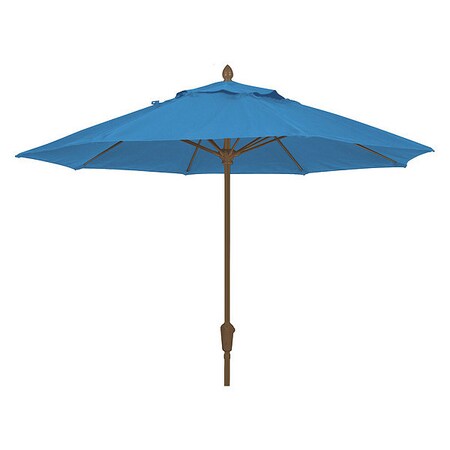 Fiberbuilt Market Umbrella 8Rib Crank, Sky Blue, 7.5 ft. 7MCRCB-4624