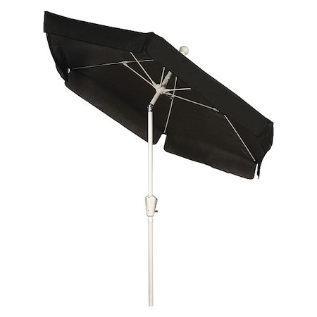 Fiberbuilt Garden Tilt Umbrella CrankW/Blk, 7.5 ft. 7GCRW-T-BLACK