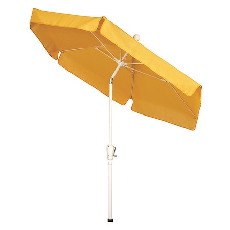 Fiberbuilt Garden Tilt Umbrella CrankW/Yellow, 7.5 ft. 7GCRW-T-YELLOW