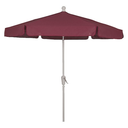 Fiberbuilt Garden Umbrella Crank White, Burgundy, 7.5 ft. 7GCRW-BURGUNDY