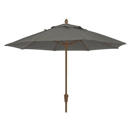 Fiberbuilt Market Umbrella 8Rib Crank Cb, Grey, 9 ft. 9MCRCB-4644