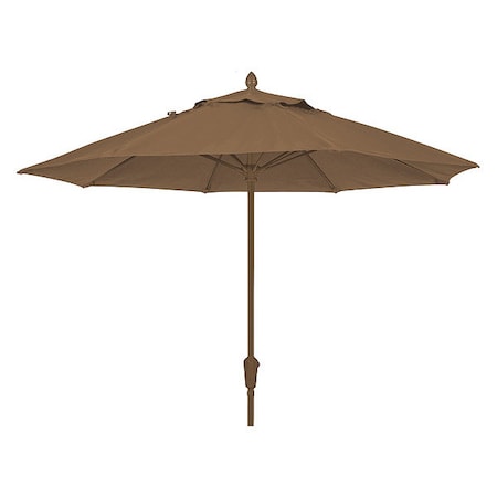 Fiberbuilt Market Umbrella 8Rib Cb Crank, Cocoa, 7.5 ft. 7MCRCB-4676