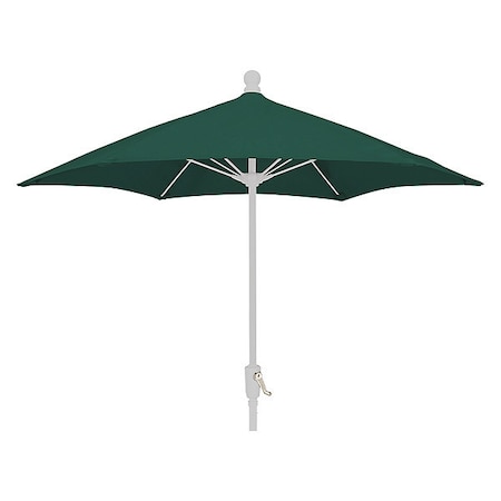 Fiberbuilt Patio Umbrella Crank White, Green, 7.5 ft. 7HCRW-FOREST GREEN