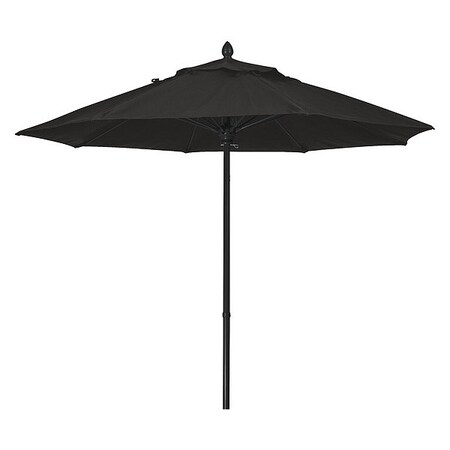 Fiberbuilt Market Umbrella 8Rib Push Up, Blk, 7.5 ft. 7MPUK-4608