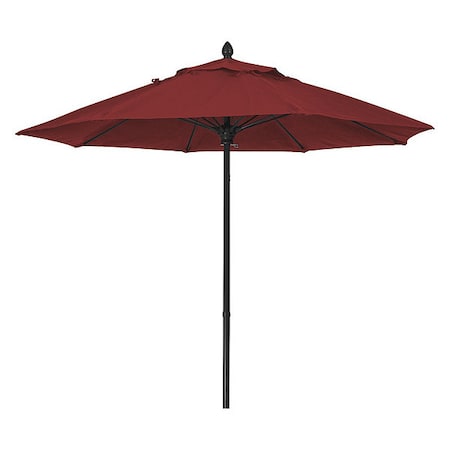 Fiberbuilt Market Umbrella 8Rib Push Up, Burgundy, 7.5 ft. 7MPUK-4631