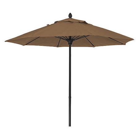 Fiberbuilt Market Umbrella 8Rib Push Up, Cocoa, 7.5 ft. 7MPUK-4676