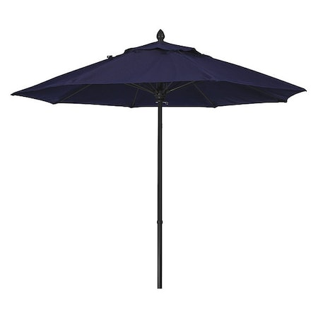 Fiberbuilt Market Umbrella 8Rib Push Up, Navy, 7.5 ft. 7MPUK-4646
