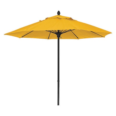 Fiberbuilt Market Umbrella 8Rib Push Up, Yellow, 7.5 ft. 7MPUK-4602