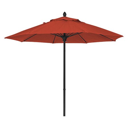 Fiberbuilt Mrkt Umbrella 8Rib PushUp, Terrctta, 7.5Ft 7MPUK-4622
