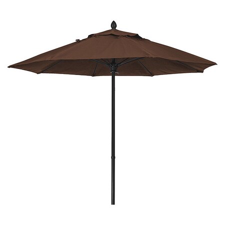 Fiberbuilt Market Umbrella 8Rib Push Up, Brown, 7.5 ft. 7MPUK-4621
