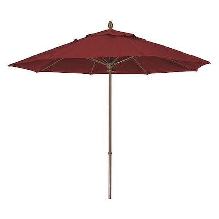Fiberbuilt Market Umbrella 8Rib Push Up Burgundy, 7.5 ft. 7MPUCB-4631