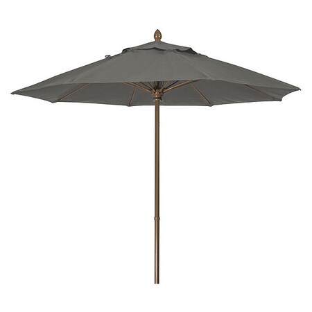 Fiberbuilt Mrkt Umbrella 8Rib Push Up Cb, Grey, 7.5Ft 7MPUCB-4644