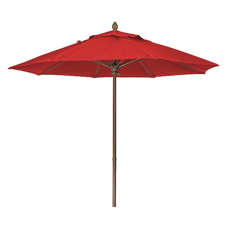 Fiberbuilt Market Umbrella 8Rib Push Up Cb, Red, 7.5ft. 7MPUCB-4603
