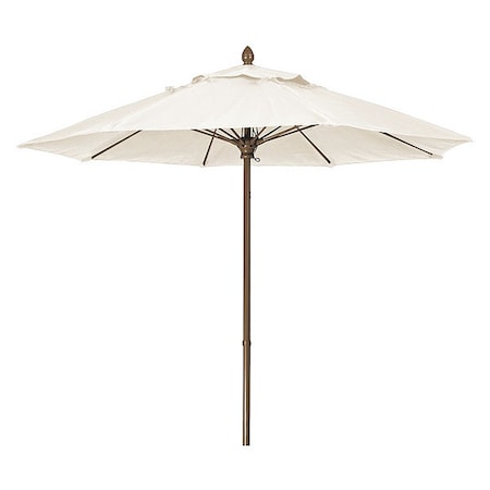 Fiberbuilt Mrkt Umbrella 8Rib Push Up Cb, Ntrl, 7.5Ft 7MPUCB-4604