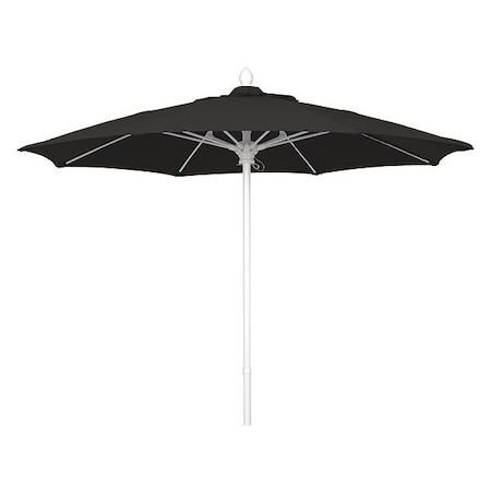 Fiberbuilt Market Umbrella 8Rib Push Up, Black, 7.5 ft. 7MPUW-4608