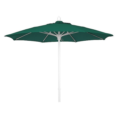Fiberbuilt Market Umbrella 8Rib Push Up, Green, 7.5 ft. 7MPUW-4637