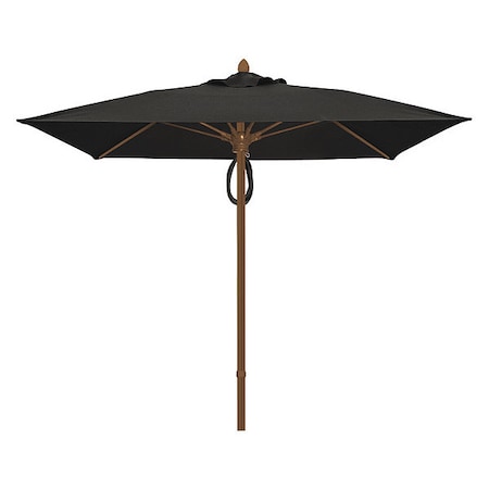 Fiberbuilt Mrkt Umbrella 4Rib Plly Pin Cb, Blk, 7.5Ft 7SQMPPCB-4608