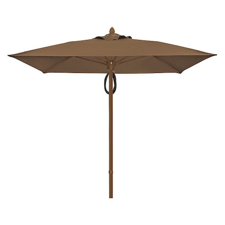 Fiberbuilt Mrkt Umbrella 4Rib Plly Pin, Cocoa, 7.5Ft 7SQMPPCB-4676