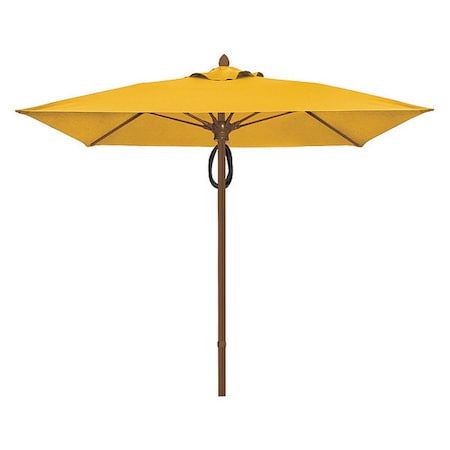 Fiberbuilt Market Umbrella 4Rib Pulley Pin Yellow, 7.5 ft. 7SQMPPCB-4602
