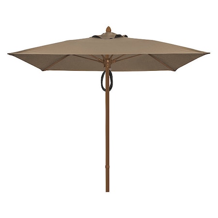 Fiberbuilt Mrkt Umbrella 4Rib Plly Pin, Taupe, 7.5Ft 7SQMPPCB-4648