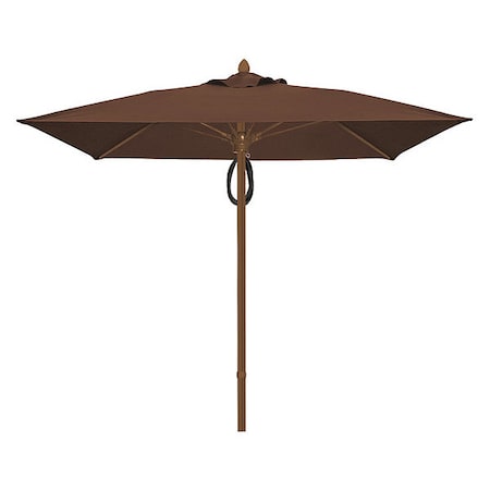 Fiberbuilt Mrkt Umbrella 4Rib Plly Pin, Brown, 7.5Ft 7SQMPPCB-4621