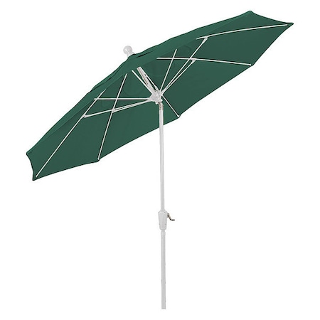Fiberbuilt Home Patio Tilt Umbrella CrankW/Green, 9 ft. 9HCRW-T-FOREST GREEN