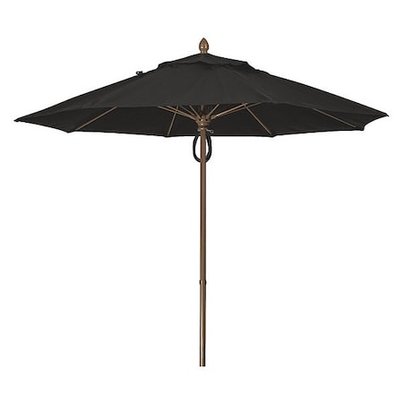 Fiberbuilt Market Umbrella 8Rib Pulley Pin Cb, Black, 9 ft. 9MPPCB-4608