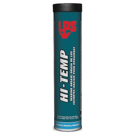 Lps High Temperature Bearing Grease, 14 oz, Cartridge, Amber 70214