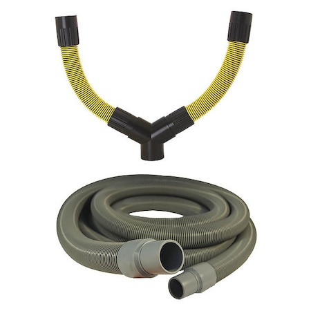 Dustless Technologies Y-Connector Dual Vac Kit w 12.5ft Hose D0016