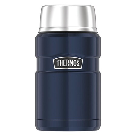 Thermos Stainless Steel Food Jar, 24 oz., Midnight Blue, Hot 14 Hrs, Cold 24 Hrs SK3020MBTRI4