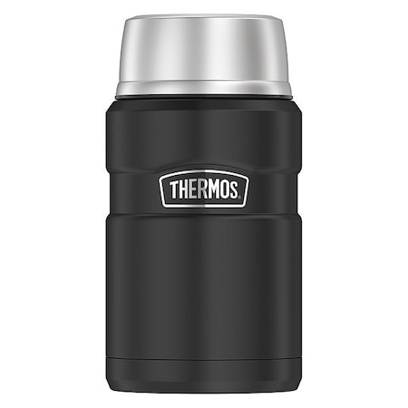 Thermos Stainless Steel Food Jar, 24 oz., Matte Black, Hot 14 Hrs, Cold 24 Hrs SK3020BKTRI4