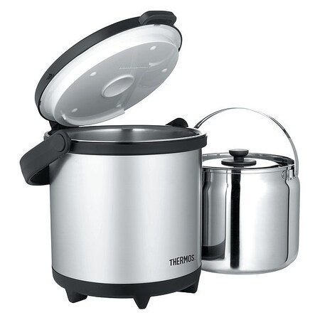 Thermos Stainless Steel Cook & Carry System, 4.7 Qt., Stainless Steel/Black CC4500SS2