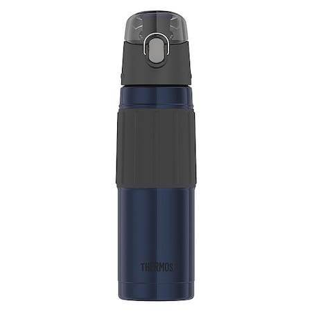 Thermos Stainless Steel Hydration Bottle, 18 oz., Midnight Blue, Cold 14 Hrs 2465MBTRI6
