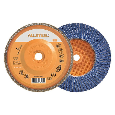Walter Surface Technologies Allsteel Blending Disc, 5" x 5/8" 06W508