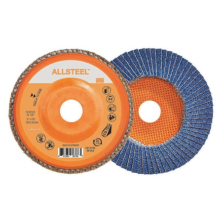 Walter Surface Technologies Allsteel Wire Brush Stringer Bead Wheel 4-1/2" - Steel 13W461