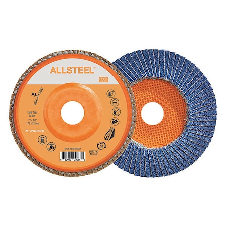 Walter Surface Technologies Allsteel Wire Brush Stringer Bead Wheel 6" - Steel 13W661