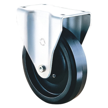 Revvo Rigid Caster Metric Plate, Rubber On Cas 688-RTB