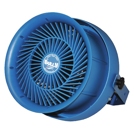 Patterson High Velocity Industrial Fan, Ceiling, Wall Mount, 10 in Blade Dia, 115V, 2,470 cfm F10A
