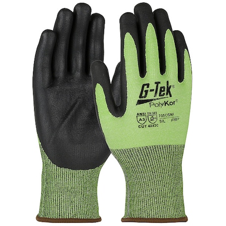 G-Tek Polykor Knit Gloves, Foam Palm, Knit, L, 12 PK 705CGNF/L