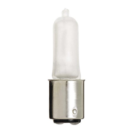 Satco 500W T4 Halogen Light Bulb - Bayonet Double Contact Base - Frost Finish S1984