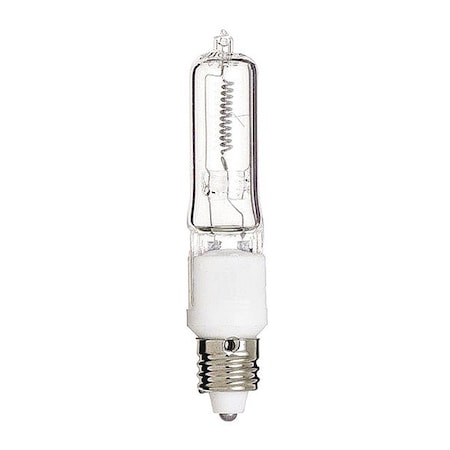 Satco 75W T4 Halogen Light Bulb - Mini Candelabra Base - Clear Finish S3484