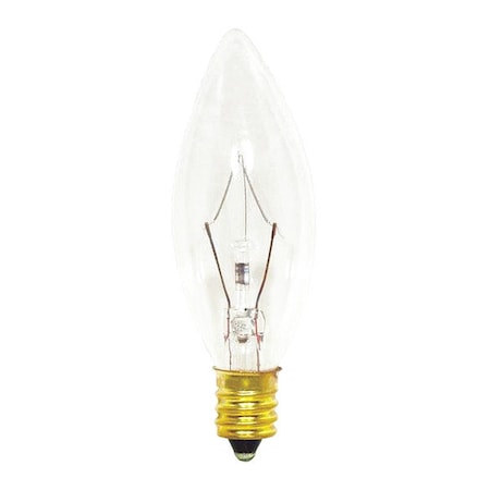 Satco 15 W B8 Incandescent - Clear - 1500 Hours - 114L - Candelabra Base - 130V S3345