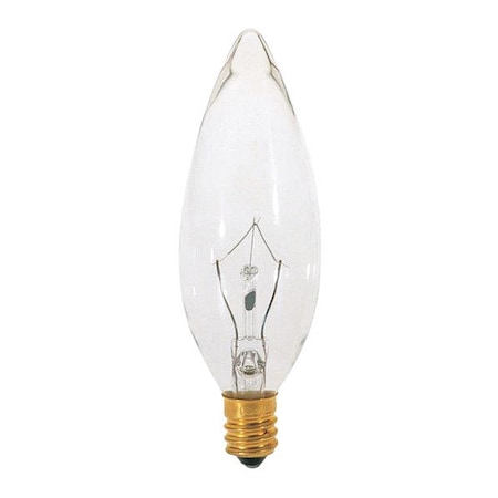 Satco 15 W BA9 1/2 Incandescent - Clear - 2500 Hours - 114L - Candelabra Base - 130V A3620