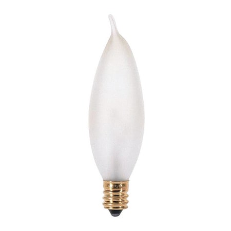 Satco 15 W CA8 Incandescent - Frost - 1500 Hours - 95L - Candelabra Base - 120V S3277