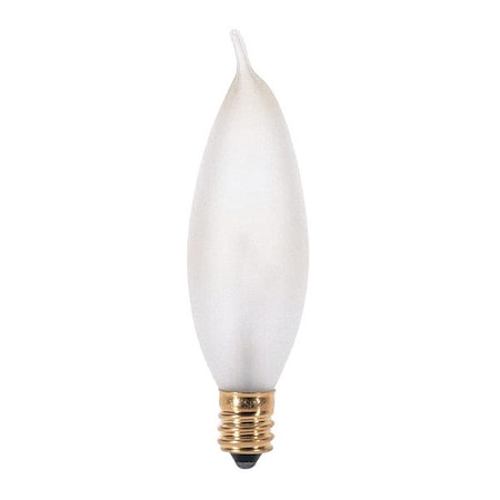 Satco 15 W CA8 Incandescent - Frost - 2500 Hours - 90L - Candelabra Base - 130V A3677