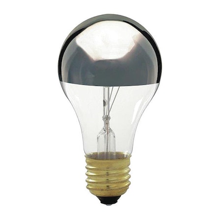 SATCO 100 W A19 Incandescent - Silver Crown - 1500 Hours - 960L - Medium Base - 130V S3956