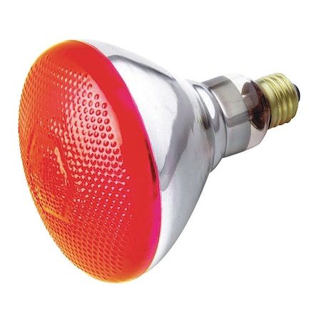 Satco 100 W BR38 Incandescent - Red - 2000 Hours - Medium Base - 230V S5002