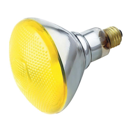 Satco 100 W BR38 Incandescent - Yellow - 2000 Hours - Medium Base - 120V S4426